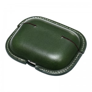 Nové Apple AirPods Pro2 Procective Case, vojenské zelené barvy odpovídající telecí integrované ochranné pouzdro, Bluetoothnáhlavní soupravy, kožená pouzdro odolné vůle odolné vůle