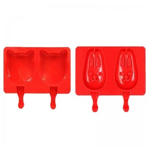 Zmrzlina plísně kuchyňský gadget Diy Potravinová třída Silikonová dětská zmrzlina držák podnosu Snadné čištění 2OR3 dutiny tvar kartonu