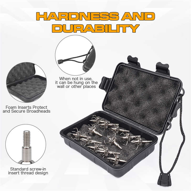 Úložná krabičkana podložku a 100grain Broadheads