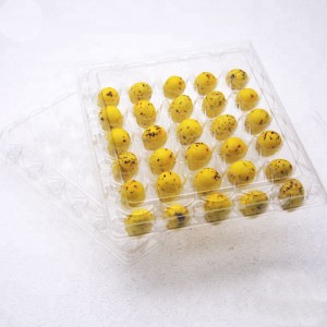 Vlastní tiskový štítek Čistý plastový opakovaně použitelný plastový podnos z křepelky