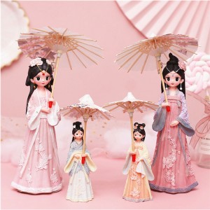 Elegantní dívka s deštníkem