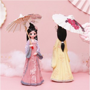 Elegantní dívka s deštníkem