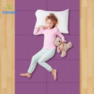 Velkoobchod skládací cestovní jógová rohož 4 mm/5mm tloušťka snadno přenášejí cvičení třídy, odpočinek v kanceláři, kempování parku