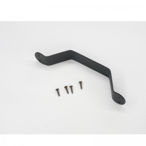 Sada kliky dveří BH003, černá pevná ocelová tahací rukojeť pro posuvné dveře stodoly, brány, garáže, přístřešky