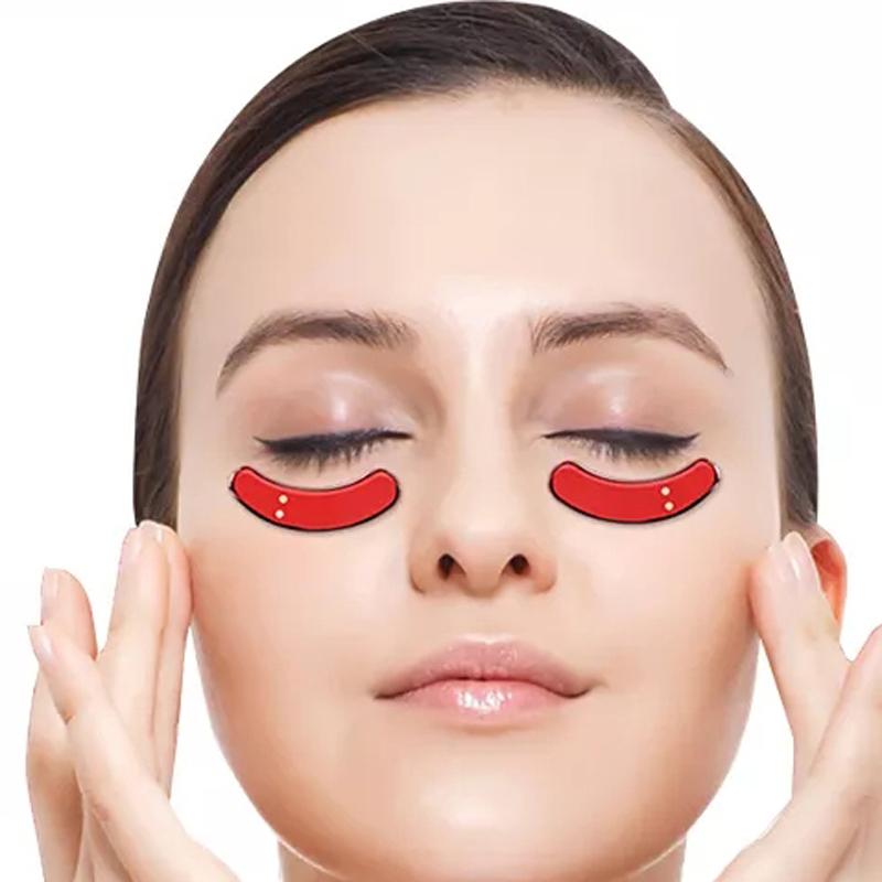 Ems&červené světlo oční krásy masážnínástroj, domácí použití krásy oční vrásky masážní masáž vibrace masager led červené světlo očnínáplasti rf oční kosmetickýnástroj k odstranění jemných linií