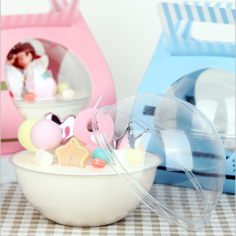 Hot Sale Pytse Cake Ball Balling Box, velkoobchodní kulatý pečivo balicí kontejner s papírovým rukávem pro pěnový dort