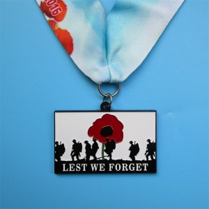 Personalizované ocenění Honor Awards Metal 3d Black Plated Vojenská medaile