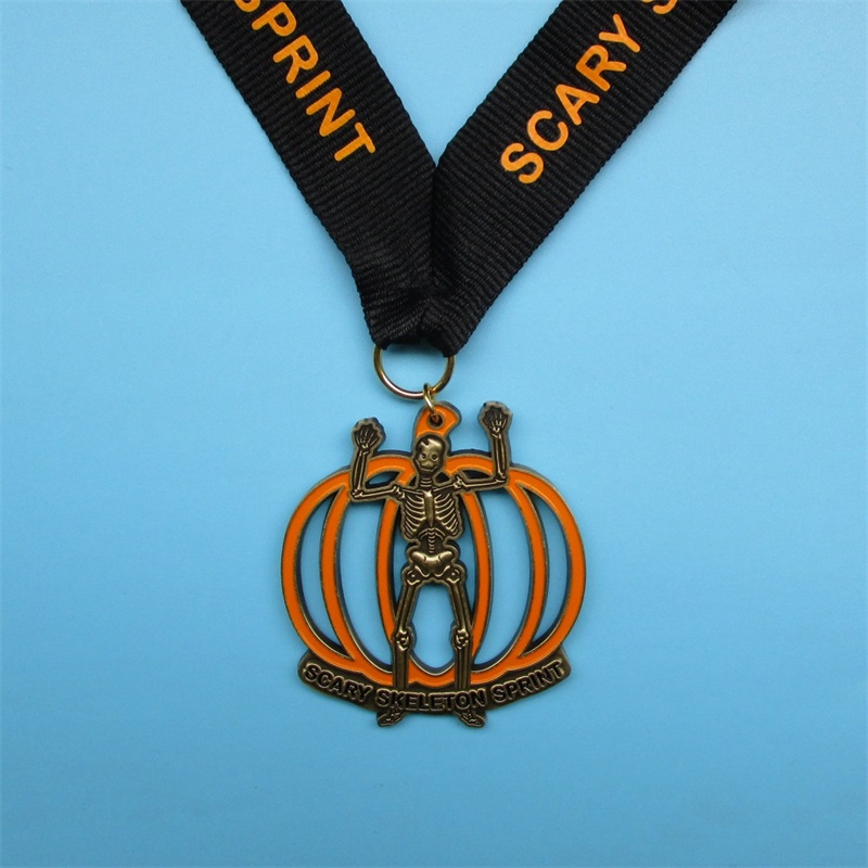 Vlastní medailon měkké smaltované kovové sportovní medaile se stuhami k prodeji