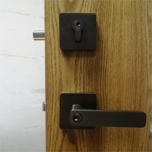 78001 Square vstupní páka s dvojitým válcem Deadbolt Set Keyed Combo Lock (pro kancelář a přední dveře), těžký vstupní dveře zámku, 1 balení