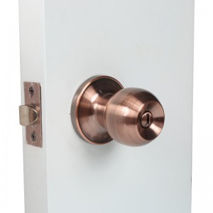 2501 Knoflík pro dvířkana ochranu osobních údajů pro ložnici a koupelnu, interiérový bezklíčový kuličkový zámek- starožitná měď