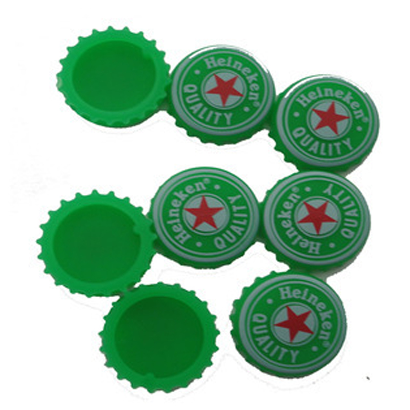 Vlastní design Depated Logo Round Silicone Beer Bottle Savers Caps Universal Water Beer Saver Reseible Cap Silikonové láhev silikonové pivní láhve čepice sodní láhev spořič korunní čepice víno víno