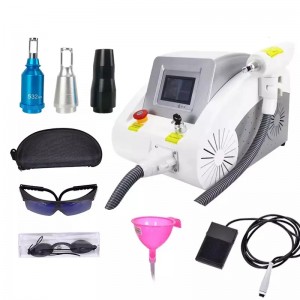 Multifunkční stolní počítač 3 In1 Q Switch ND YAG Tattoo Laser Removal Pigments Removal Laser Carbon Peel Device, uhlíková kůra, ND YAG laser, laserový strojna odstranění tetoo (3 vlnové délky: 1320nm, 1064nm ,, 532nm)