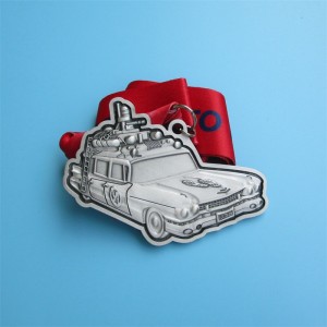 Virtual Run Medaile Car Design 3D Metal Hanger Gold Medaile Vlastní sportovní medaile