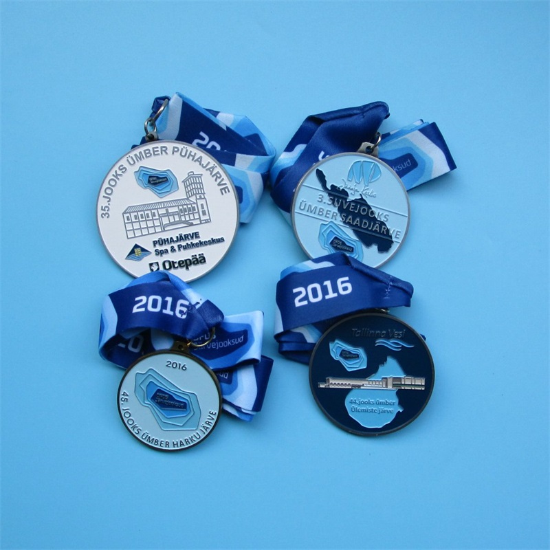 Kombinovaná výzva Medaile Custom Soccer Football Voleyball Running Metal Sportovní medaile