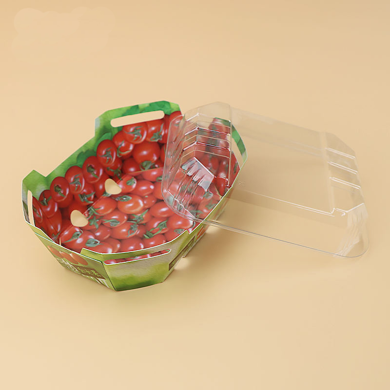 Vlastní plastové kartonové krabice pro obal ovocných punnet s víkem