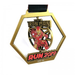 Gag Hollow Out Design Medaile Wholesale Metal Award 3D zlaté medaile