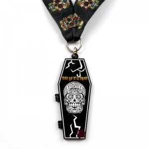 Hlavní medaile s kovovou matkou matně kovová medaile Halloween Chalshell Sportovní medaile