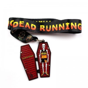 Hlavní medaile s kovovou matkou matně kovová medaile Halloween Chalshell Sportovní medaile