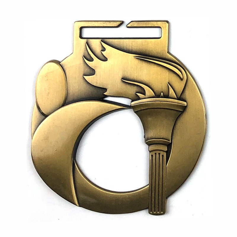 Může být přepracována kovová medaile Stock Medaile 7/8-palcové starožitné stříbrné zlaté mosazné sportovní medaile