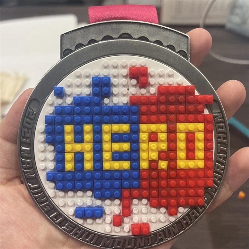 Maratónová medaile Přizpůsobená závodní medaile zábava lego medaile sportovní medaile