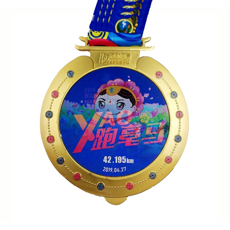 Speciální design Vermeil Gold Plated Medallion pro zimní hry 2022 medaile