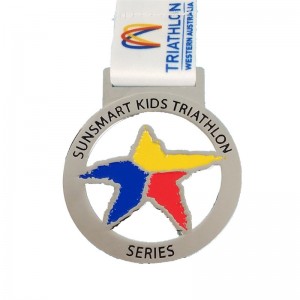 Cena z ceny Gold Metal Award 3D triatlon medaile sportovní medaile 3D triatlonová medaile