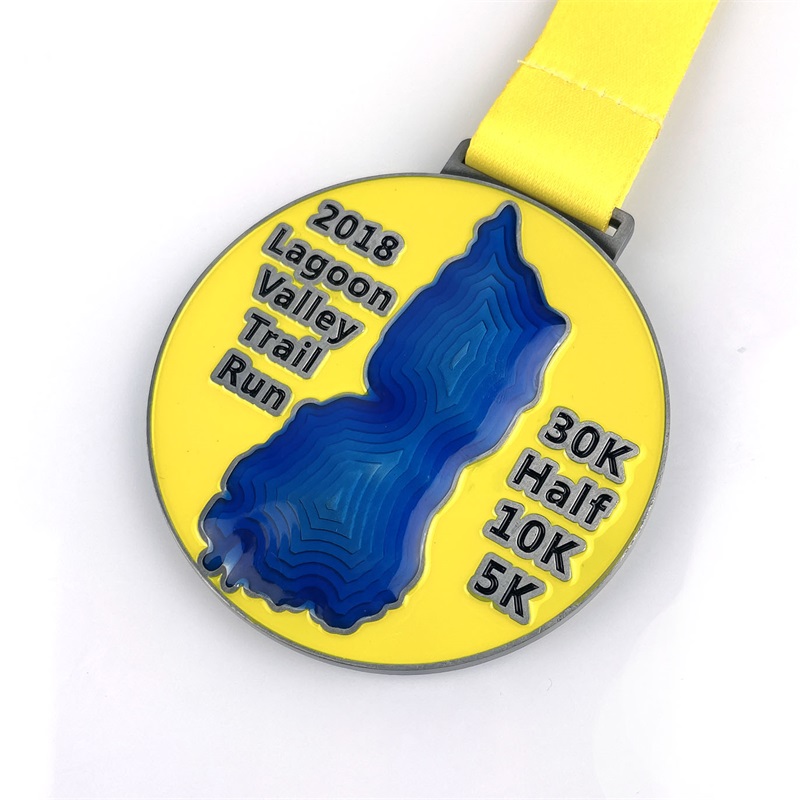 Zinek slitina zemřít lití medaile UV Print Vlastní poloviční maratonové medaile