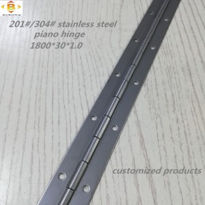 Přizpůsobené dlouhé závěsy 201#304#Tloušťka 1,0 mmnerezová ocel tlustý klavírní závěs kontinuálního řádku klavírní závěs