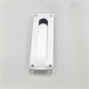 7,09 palcové zapuštěné zapuštěné flush tahy pro dveře skříně kapesních dveří, posouvá se po rukojeti stodoly, kartáčovanénerezové obdélníkové dveře tahají hardware