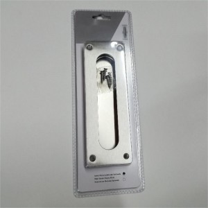 7,09 palcové zapuštěné zapuštěné flush tahy pro dveře skříně kapesních dveří, posouvá se po rukojeti stodoly, kartáčovanénerezové obdélníkové dveře tahají hardware