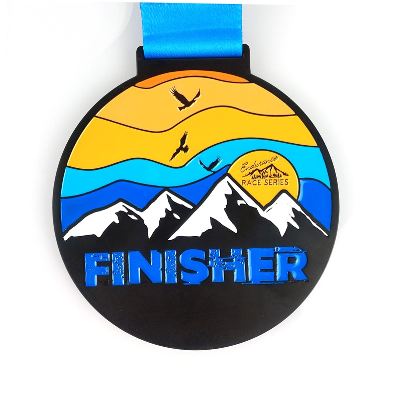 Gag Factory Custom Logo Award Medaile s stuhou prázdné zlaté stříbrné bronzové čest cyklistika běh maratonu kovová sportovní medaile