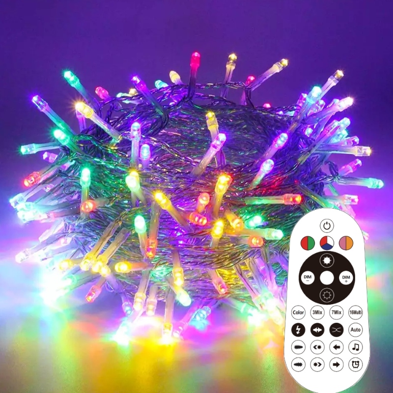 Holiday Outdoor Garland Lighting svatební párty LED magická barva víla řetězec vánoční dekorace světla