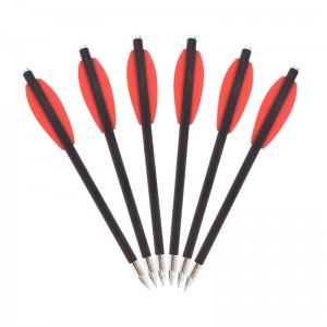 Elongarrow 119612-05 16 cm pistole kuše šrouby uhlíkové šipky s 2ks červené lopatky