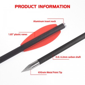 Elongarrow 119612-05 16 cm pistole kuše šrouby uhlíkové šipky s 2ks červené lopatky