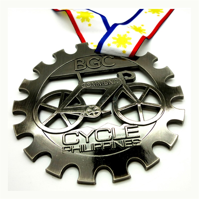 Gag Nový vlastní kovový 3D Cycle Series Race Bike Medaile