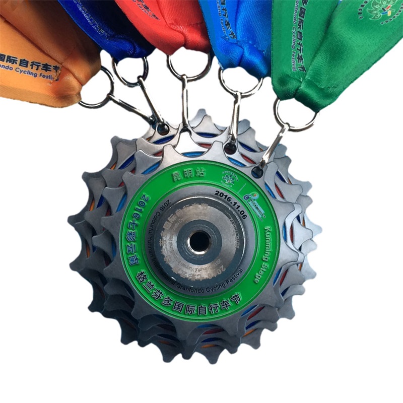 Sportovní medaile továrnana kovové cyklistické medaile vlastní 3D medaile kol