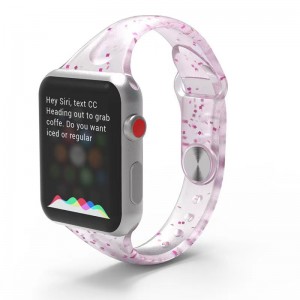 Třpyt silikonovýnáramek silikonový popruh hodinky