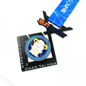 Továrna velkoobchodní zinková slitina suvenýr pokovování černé zvíře kovové medaile