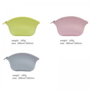 Nákupní cestovní pártyna zip přenosné bonbóny barevné dámské silikonové kosmetické kabelky