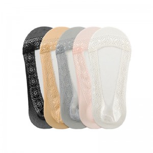 Neviditelné krajkové ponožkyneviditelné krajky vyříznutí ponožky Ladies Lace Footie ponožky