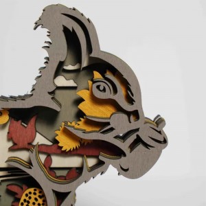 3D dřevěné zvířecí ozdoby