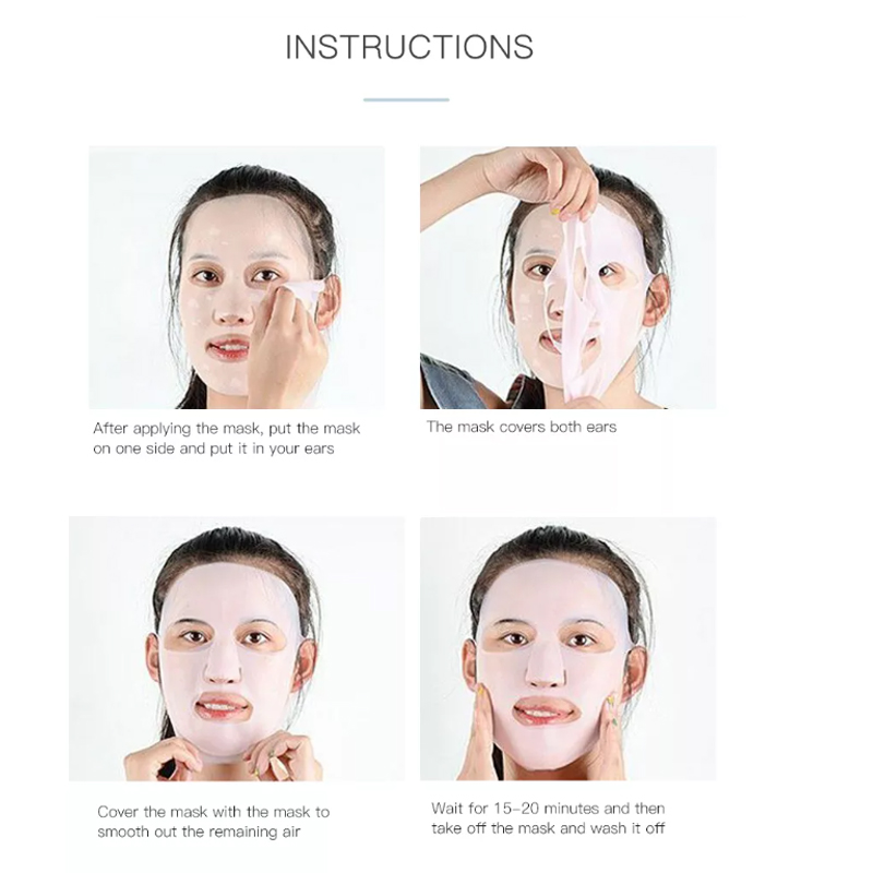 Opakovaně použitelná silikonová maska ​​maska ​​kryt silikonové masky s opětovným použitím zvlhčující zvlhčování obličejové silikonové masky anti-odpovídající maska ​​nástroje pro péči o obličej