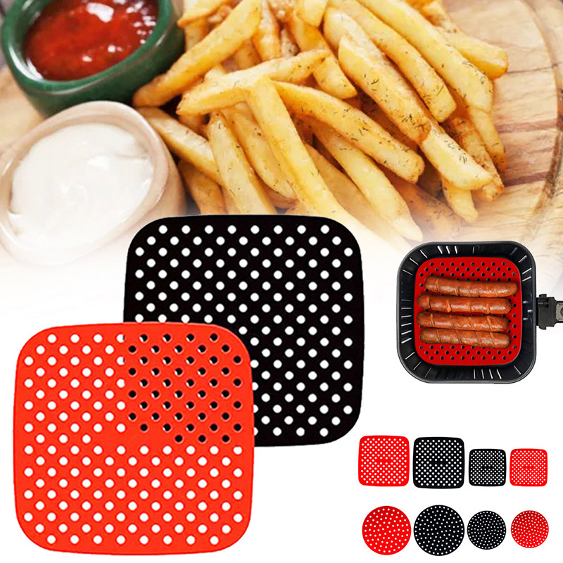 Opakovaně použitelná silikonová vzduchová fritéza s magnetickým memovým deskem vzduchové fritézy, Easy Clean Air Fryer Ascesory,nepřilnavánáhrada za fritéza Pergamen