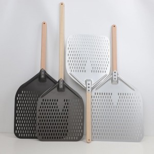 Odeslánaná eloxovaná 12 palců 14 palců Perforovaná hliníková pizza Peel Pizza Shovel Pizza Spatula Pizza Turner