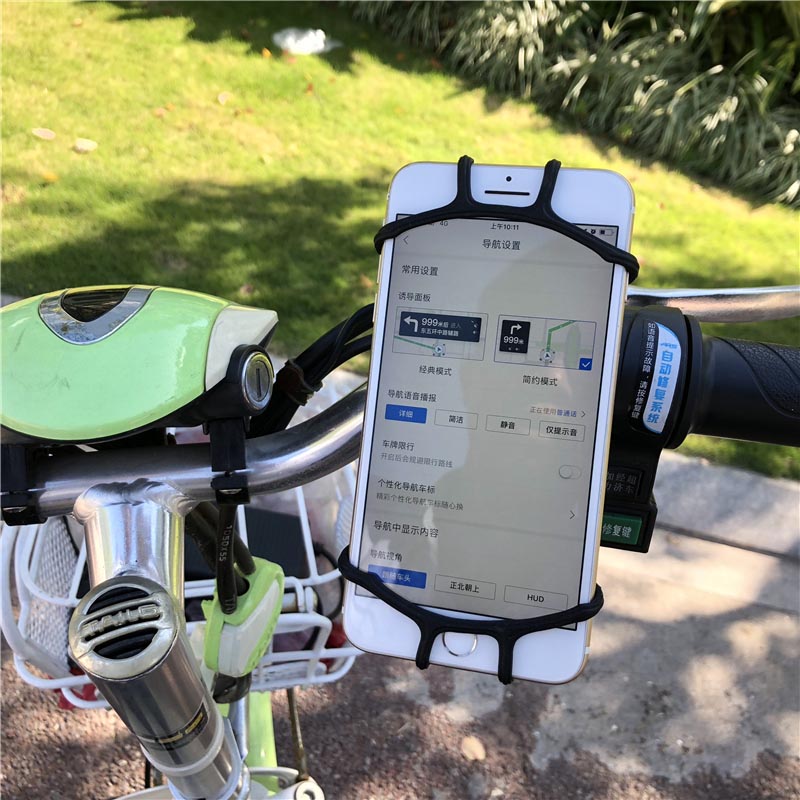 Mount telefonuna kole, montážna motocyklu, 360 ° rotující montáž silikonového kola, kompatibilní s iPhone 13/12/11 prox xs max x 8 7 6s plus SE 2022 12 Mini, Samsung Galaxy