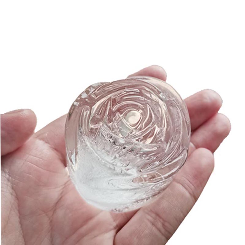 Silicone 3D Rose Ice Porma Velká kořena ledové kostky, dělá 4 roztomilý led ve tvaru květin, silikonový gumový zábava velká ledová koule výrobce pro koktejlovou šťávu Whisky Bourbon Freezer, myčkanádobí bezpečné, tři barvy