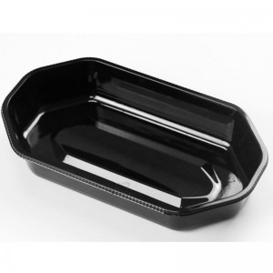 Barevný ovocný podnos bez víka 225*120*40 mm HGF-2313 Transparent/Black