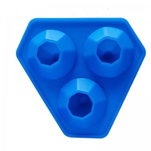 3 otvory Silikonové diamantové ledové podnosy Diamantové silikonové plísní zásobníky pro whisky koupelnové bomby, bonbóny, mýdlo a kutily, bezpečná myčka, opakovaně použitelné