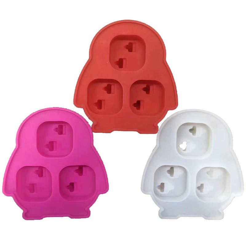Silicone 3D tučňákana kostku ledu, ledová kostka Whisky Whisky Forn Fun Fun Shapes, Silicone Fun Shapes s trychtýři pro koktejly, Bourbon, Brandy, Whisky Gift for Men