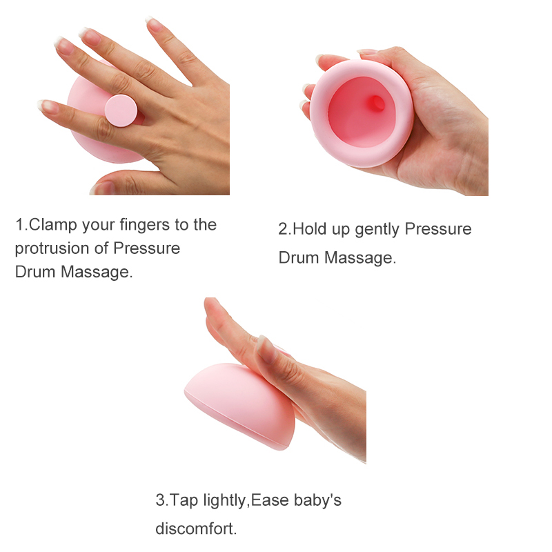 Silicone Baby Belch Patter, Children's Belch Flatus Flipping Tool, Baby Palm Cup Massager, zdravý, ekologicky šetrný a snadno čistý